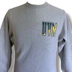 Vintage 90s Jansport Mens Sweatshirt Sz Small Gray UVM University of Vermont